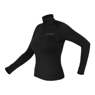 Imagem de Blusa Zip Thermoplus - Feminino CURTLO G Preto