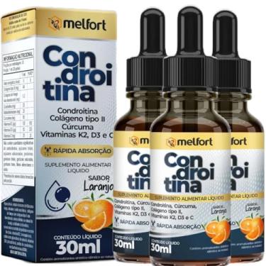 Imagem de 3 x Colágeno Tipo II, Condroitina, Cúrcuma, Vitaminas K2 D3 Gotas