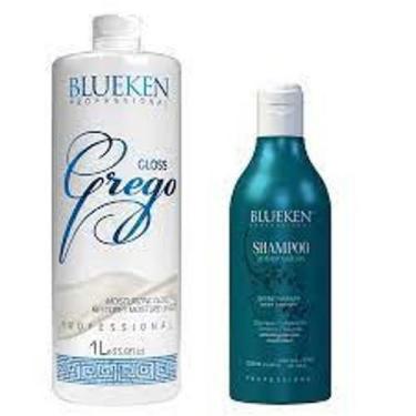 Imagem de Blueken Progressiva Grego 1L + Shampoo Anti Resíduos 500ml