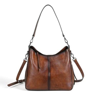 Imagem de Bolsa feminina de couro legítimo, bolsas e bolsas transversais, bolsa de ombro com alça ajustável, c