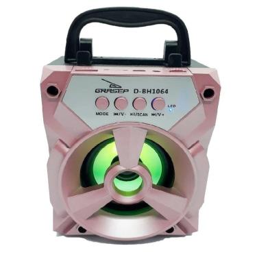 Imagem de Caixa Som Portátil Bluetooth Mp3 Pen Drive Radio Fm Auxiliar 8w Aero Rose