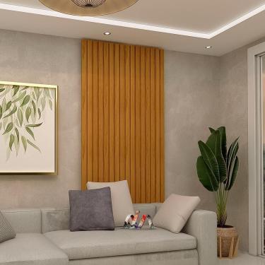 Imagem de Painel Ripado Placa 95 Cm X 250 Cm 100% Mdf Naturale Nobre Gelius