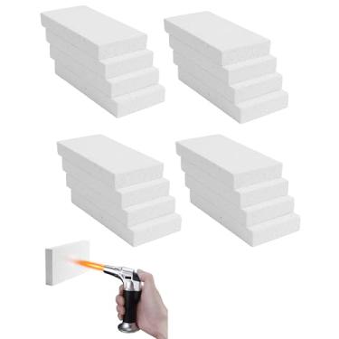 Imagem de Tijolos de fogo isolantes de tijolos de fogo para forja de fogão a lenha (pacote com 16) Tijolos de argila com classificação 2400F Bloco de fogo de isolamento de substituição para churrasqueira