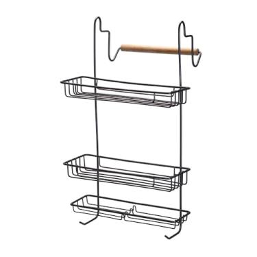 Imagem de Arthi Porta Shampoo Box Moderno, 1 Prateleira Suspensa, Rack para Garrafas de Shampoo, Black Eco Design, Ônix