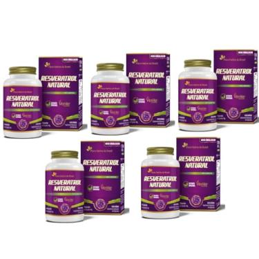 Imagem de 5x Resveratrol + Vitamina E +VITIS Vinifera (VERI-TE) 30 Vegan Caps Flora Nativa