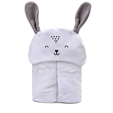 Imagem de Papi Toalha De Banho Atoalhada Mami Bichuus Forrada C/ Capuz Bordado Para Bebê 90Cm X 80Cm Contém 01 Unidade