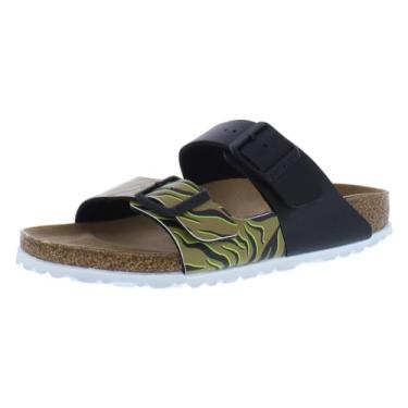 Imagem de Birkenstock Sandália feminina Arizona Split Hex, Zebra cortiça marrom/preto, 5 Narrow Women/3 Narrow Men