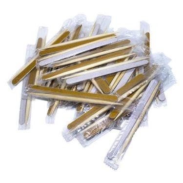 Imagem de Kit Lixa Palito Bambu Duas Pontas 100 Unidades, Arte Sedução