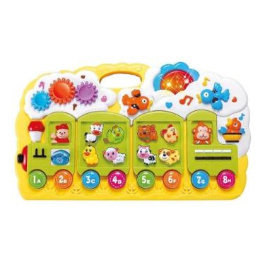 Imagem de Brinquedo Teclado Educativo Trenzinho Som 34cm Dm Toys 4744