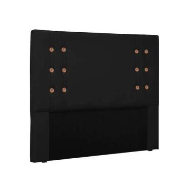 Imagem de Cabeceira King Gênova Poliuretano Preta - Spezzia Decor