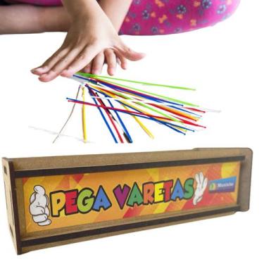 Imagem de Pega Varetas Jogo Infantil Educativo em MDF - Maninho Brinquedos