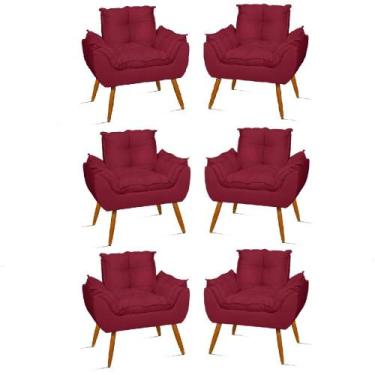 Imagem de Kit 06 Sofás 1 Lugar de Luxo Opala Sala, Quarto Suede - B BALAQUI DECO