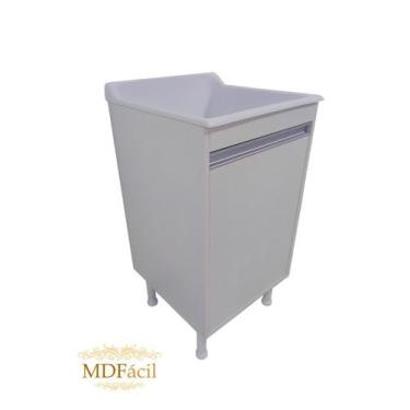 Imagem de Balcão De Lavanderia Com Tanque Marmorite  - MDFácil Móveis Ltda, Bran
