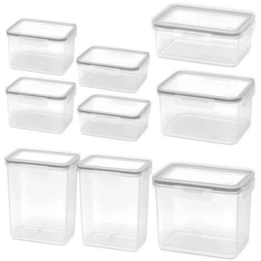Imagem de Conjunto de Potes Herméticos Organizadores Empilháveis Hug 9 peças - C