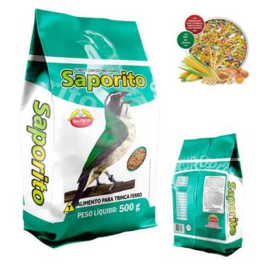 Imagem de Ração Alimento para Trinca Ferro Pássaros Saporito Mix 500g - Biotron