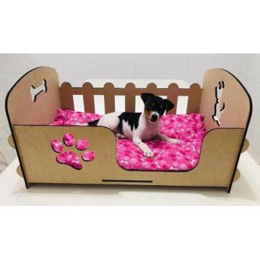 Imagem de Cama Para Cachorro Gato Pequena  + Colchonete Rosa - DG CONFECÇÕES