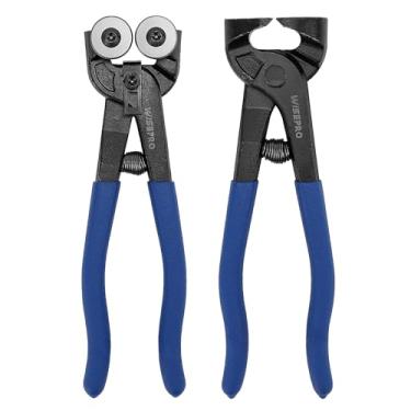 Imagem de WISEPRO Conjunto de 2 peças de pinças de azulejo de vidro, pinças de vidro com rodas de mosaico resistente e alicate de cerâmica HD, alicate de cortador de azulejo para espelho de cerâmica de vidro