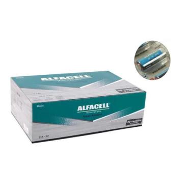 Imagem de Pilha Alfacell Alcalina 23a 12v Cx 100 Uni A23 Controle Portão