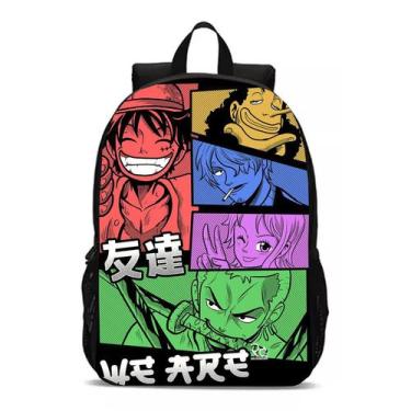 Imagem de Mochila Anime de Piratas Personagens Luffy, Nami, Zoro e Outros Novida