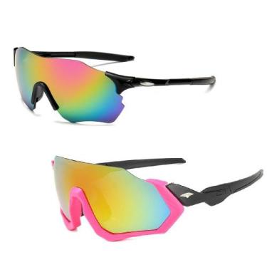 Imagem de Kit 2 Óculos Sol Espelhado Unissex Corrida Ciclismo Uv400 - PENDULARI