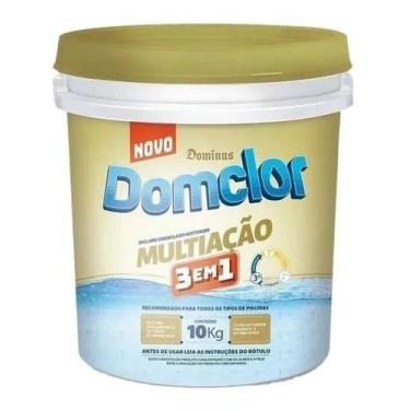Imagem de Cloro 10kg Dicloro Granulado Multiação 3 em 1 Domclor