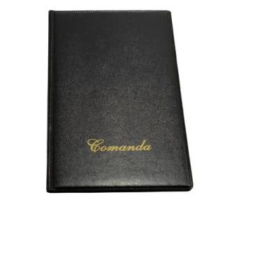 Imagem de 5 Pasta Porta Comanda Luxo Acp Preto Restaurante Pagamento