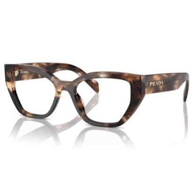 Imagem de Óculos de Grau Prada Signature Marrom Tartaruga PRA16V 14P1O1-53-Feminino