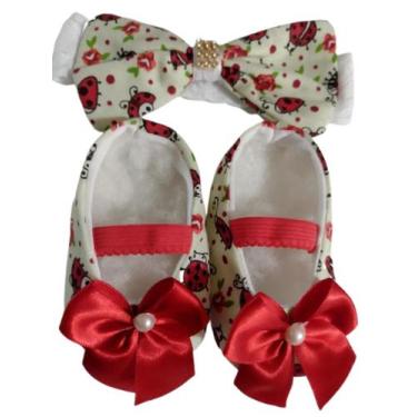Imagem de Sapatinho + faixa tiara bebê menina - Duda Baby Shop, Joaninha
