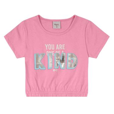 Imagem de Blusa cropped Mari Santos infantil menina Brandili Rosa