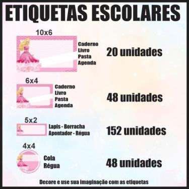 Imagem de Etiqueta Adesiva Escolar em Vinil Tema Personagem Diverso - DEKAL DECO