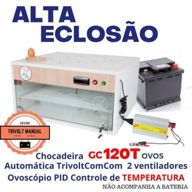 Imagem de Chocadeira Elétrica ALTA ECLOSÃO Automática 120 ovos Trivolt manual Co
