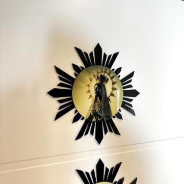 Imagem de enfeite mandala religioso de porta ou parede Adorno Sagrado em acrilic