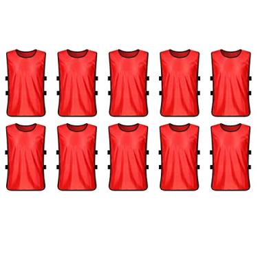 Imagem de Colete de Treinamento Scrimmage, Camisa de Prática Respirável para Futebol, Vôlei, Basquete, 145-175cm, Peso Dentro de 70kg (Tamanho livre para adultos)