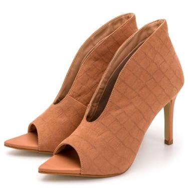 Imagem de Sandália Ankle Boot Feminino Salto e Bico Fino Mulher Elegante Moderna e Confortavel