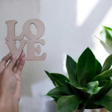 Imagem de MDF cru 3mm Palavra Love Em Opções de Tamanhos, Artesanato, Decoração,