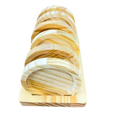 Imagem de kit Jogo conjunto 6 Pires p/ xícaras com suporte  - Pinus