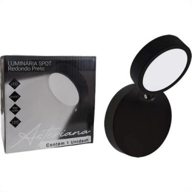 Imagem de Luminaria Spot Redonda Com Led Ilumi Preta 9W. - 6500K - Il0039