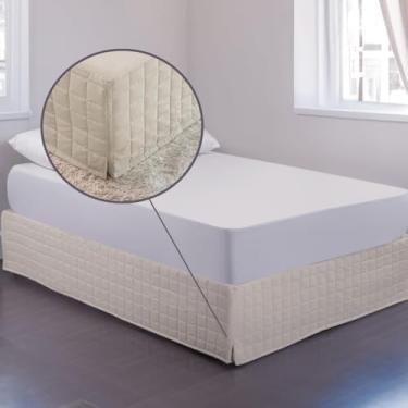 Imagem de Saia para Cama Box King Elegante Proteção e Sofisticação com Acabamento Matelassê