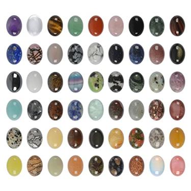 Imagem de Lote de atacado 24 peças multicoloridas 16 mm cabochão de cabine oval para fabricação de joias