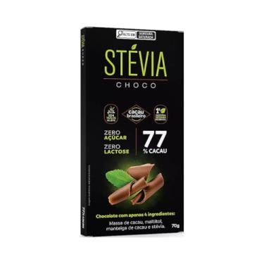 Imagem de Chocolate 77% Cacau Zero Açúcar Zero Lactose 70g - Stévia Choco