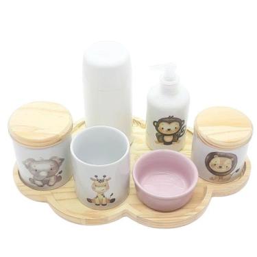 Imagem de Kit higiene bebê Safari 7 pçs Bdj Nuvem pinus Molh Red RS - Antilope D