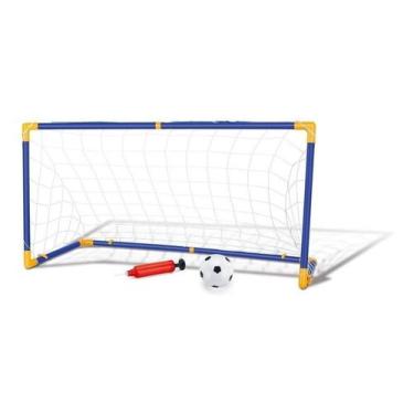 Imagem de Trave Futebol Infantil Gol De Craque C/ Bola E Bomba 118x62 - DM Toys,