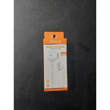 Imagem de Fone de ouvido com fio a'gold fn-a14, com entrada p2., Branco, 250g
