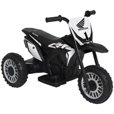 Imagem de Moto Elétrica Infantil 3 Rodas CRF 450R Honda 6V Preta Bel, 6V, Único