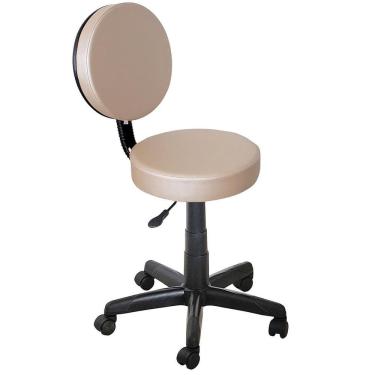 Imagem de Cadeira Mocho Giratório Com Encosto E Regulagem Altura Rosê