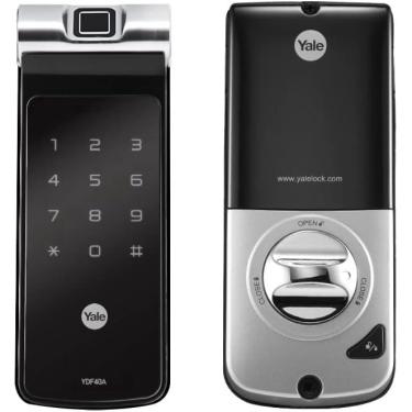 Imagem de Fechadura Eletrônica Biométrica Yale Ydf 40 Rl Rolete