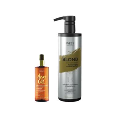 Imagem de Cadiveu Óleo Capilar Açai 110ml + Wess Blond Cond. 500ml