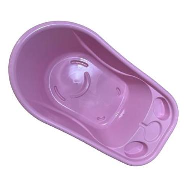 Imagem de Banheira Bebe Infantil Banho Grande 18 Lt Forte Plasnorthon, Rosa