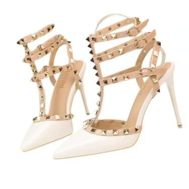 Imagem de Scarpin Salto Alto com Spikes (Branco, BR, Adulto, Numérico, 38)