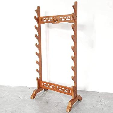 Imagem de Suporte de espada prateleira de pé para espadas, suporte para espadas e katanas, suporte de exibição vertical de 5 a 12 andares, cabide para espadas, suporte de piso de várias camadas, prateleiras